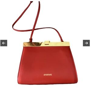 SPORTMAX MAX MARA Small leather Lizzie bag orange
